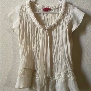 Elegant Cream Women's Top